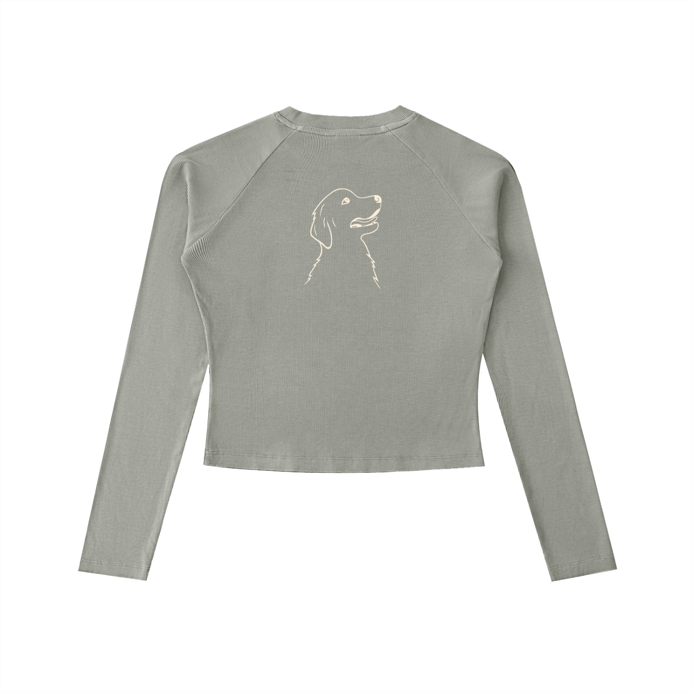 Dyed Washed Raglan Long Sleeve Slim T-Shirt